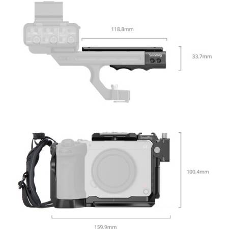 SmallRig 5588 - zestaw, klatka do Sony FX2 + akcesoria, wymiary